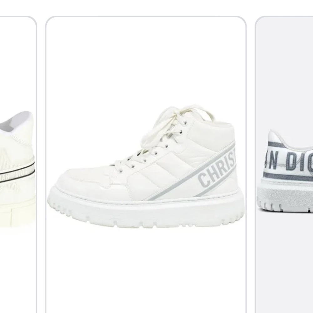 Dior Kids White High-Top Sneakers